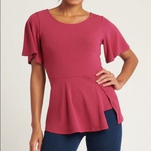 Betabrand Erin Top, size Large in Bordeaux